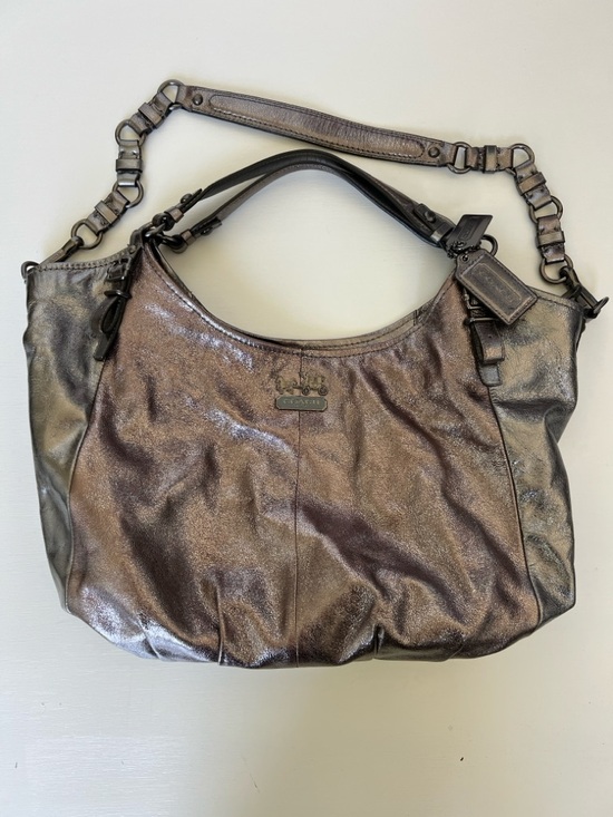 Coach vintage Metallic Bronze Shoulder Hobo Bag